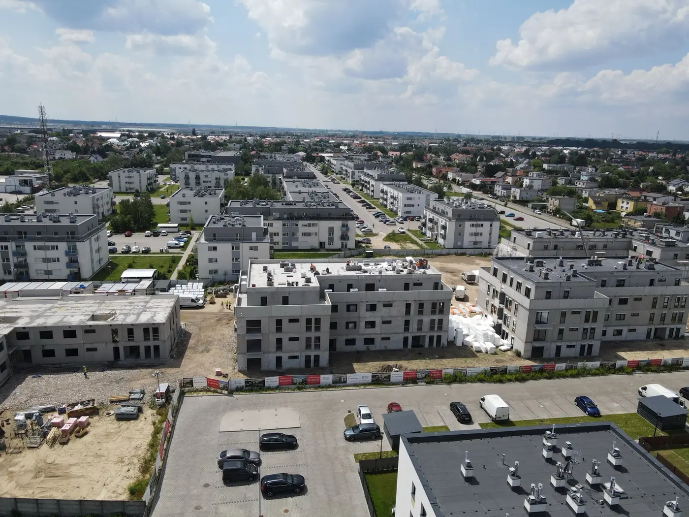Montaż osiedla w Plewiskach pod Poznaniem