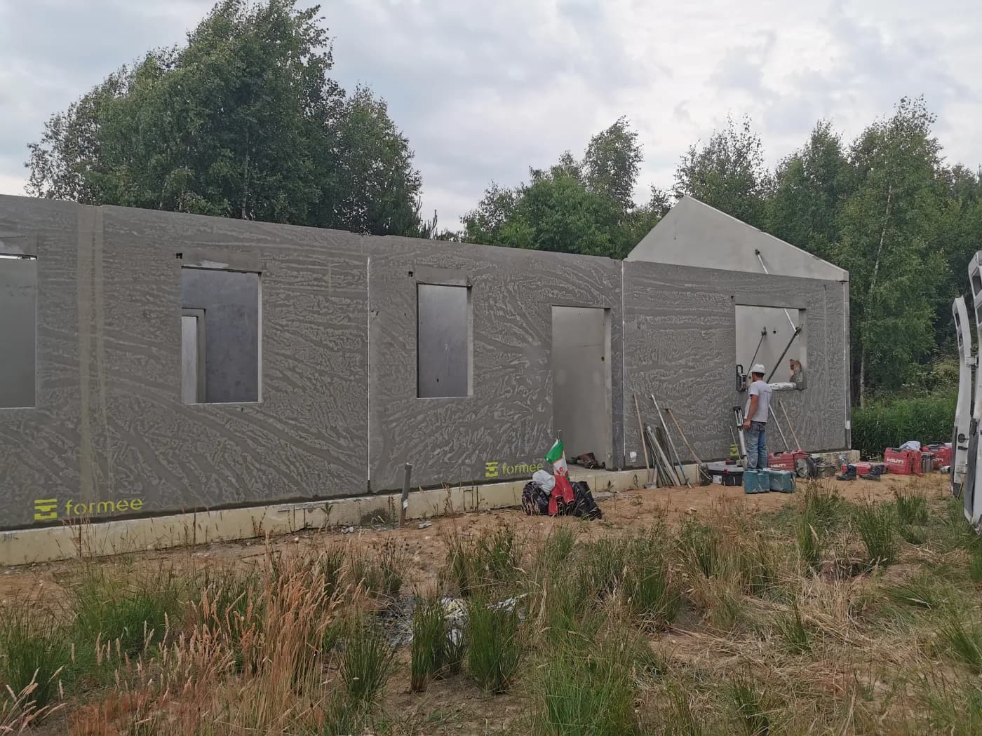 Dom jednorodzinny w Starych Krasnodębach — ściany prefabrykowane — Stare Krasnodęby